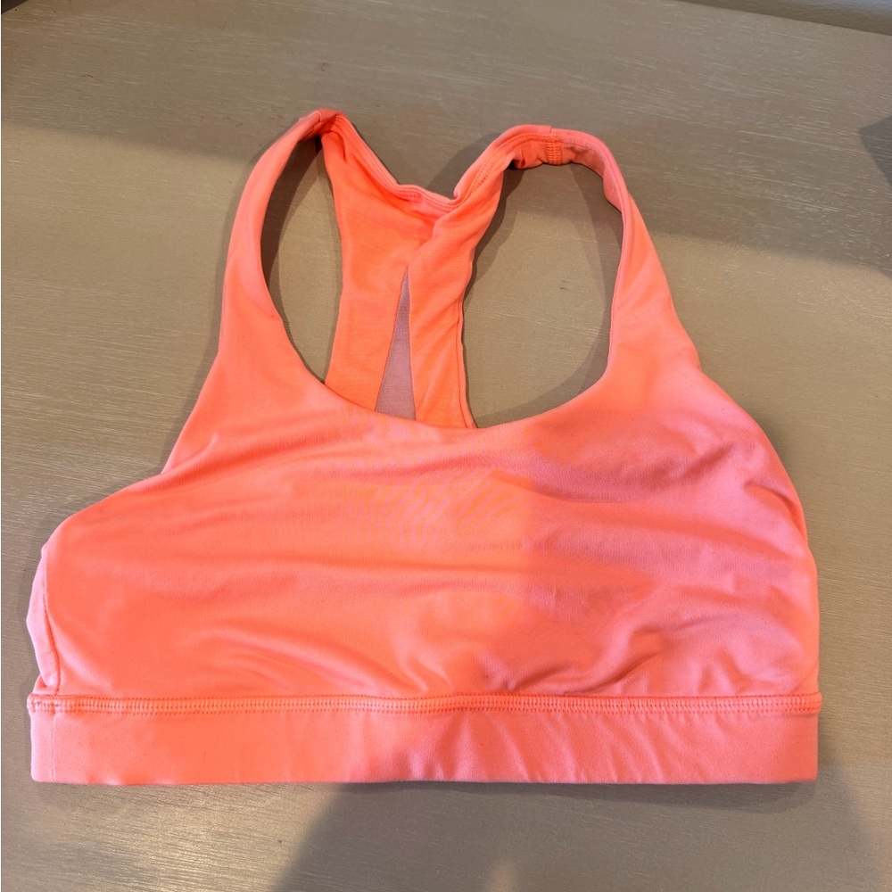 lululemon athletica Coral Peach Racerback Sports Bra